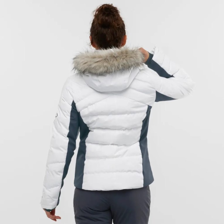 Jaquetas De Esqui Salomon Stormcozy Insulated Hoodie Feminino Branco | PT F48796